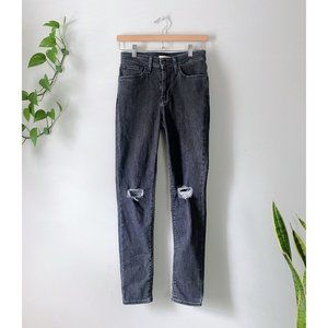 🔥 SALE Levi's 721 High-Rise Skinny Jeans Washed Black Sz 27